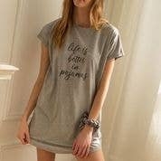 SLEEPSHIRT WITH 'LIFE IS BETTER IN PAJAMAS