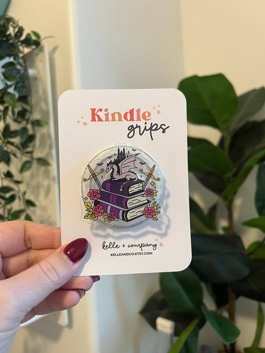 Book dragon kindle grip | kobo grip | fantasy reader | books