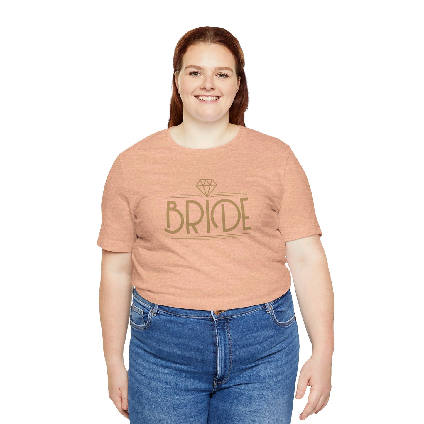 Bride Art Deco Unisex Jersey Short Sleeve Tee Bachelorette Party Shirt