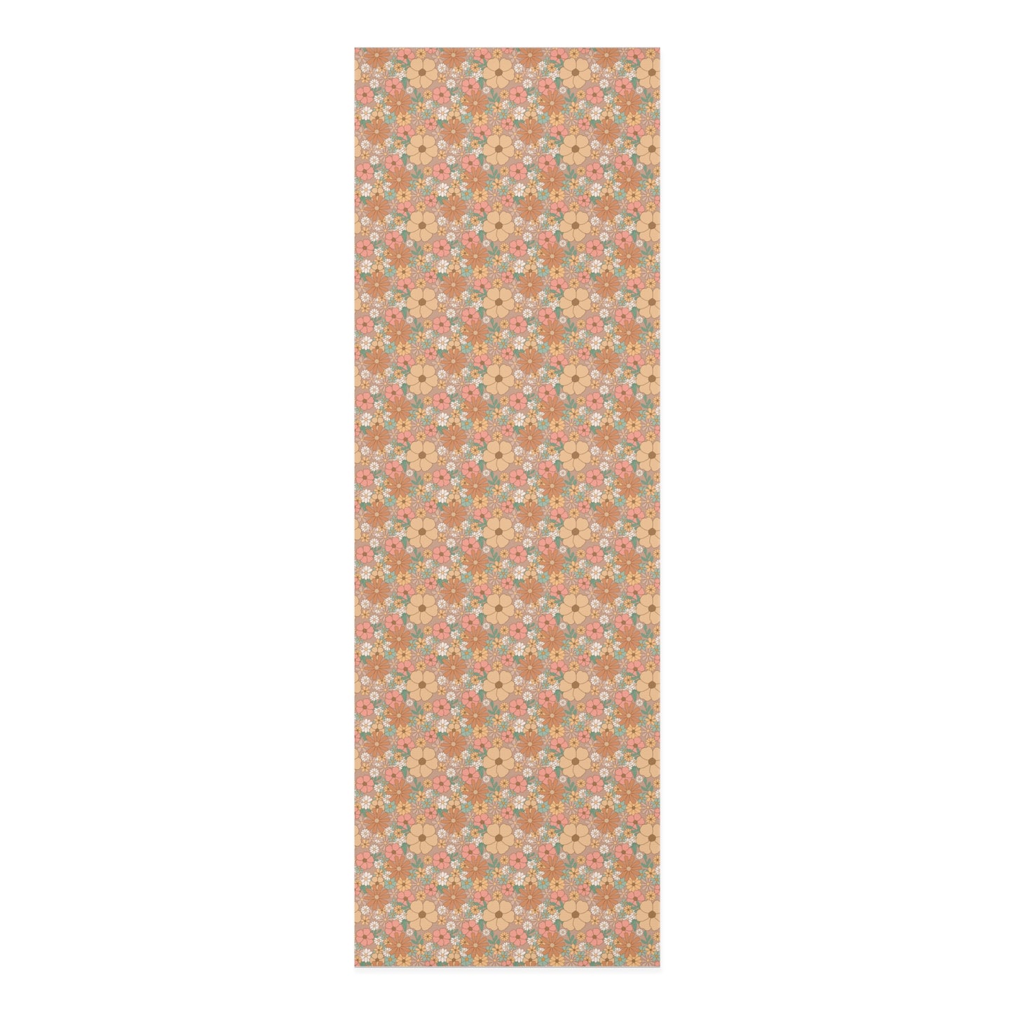 Retro Floral Cottagecore Foam Yoga Mat 24x72in
