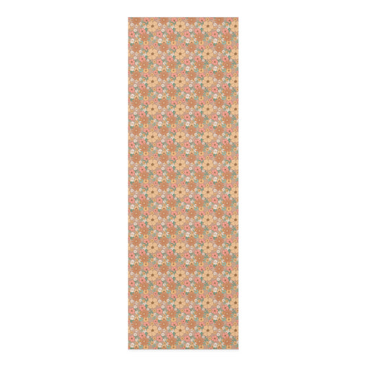 Retro Floral Cottagecore Foam Yoga Mat 24x72in