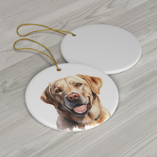 Labrador Retriever Ceramic Ornament