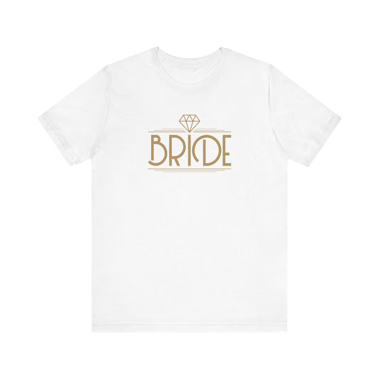 Bride Art Deco Unisex Jersey Short Sleeve Tee Bachelorette Party Shirt