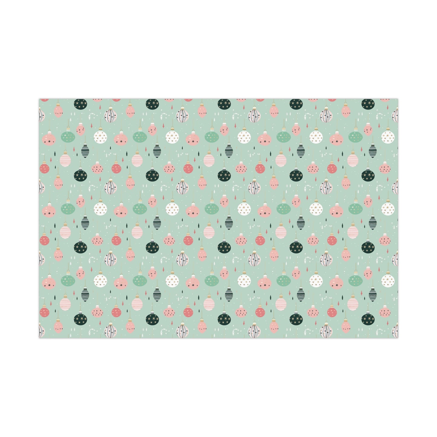 Gift Wrap Papers, Mid Century Christmas Ornaments, Retro Holiday Wrapping, Modern Gift Wrap, Cute Christmas Bulbs, Vintage Style, Christmas