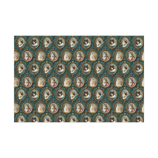 Wrapping Paper, Cute Clever Cat Portrait Gift Wrap Papers, Sophisticated Cat Portraits, Funny Giftwrap, Cat Lovers Craft Supplies, Animal