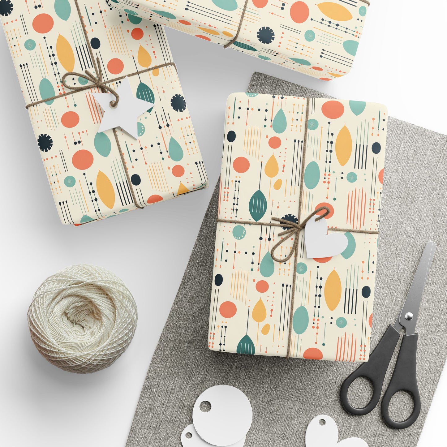Mid Century Modern Gift Wrapping Paper