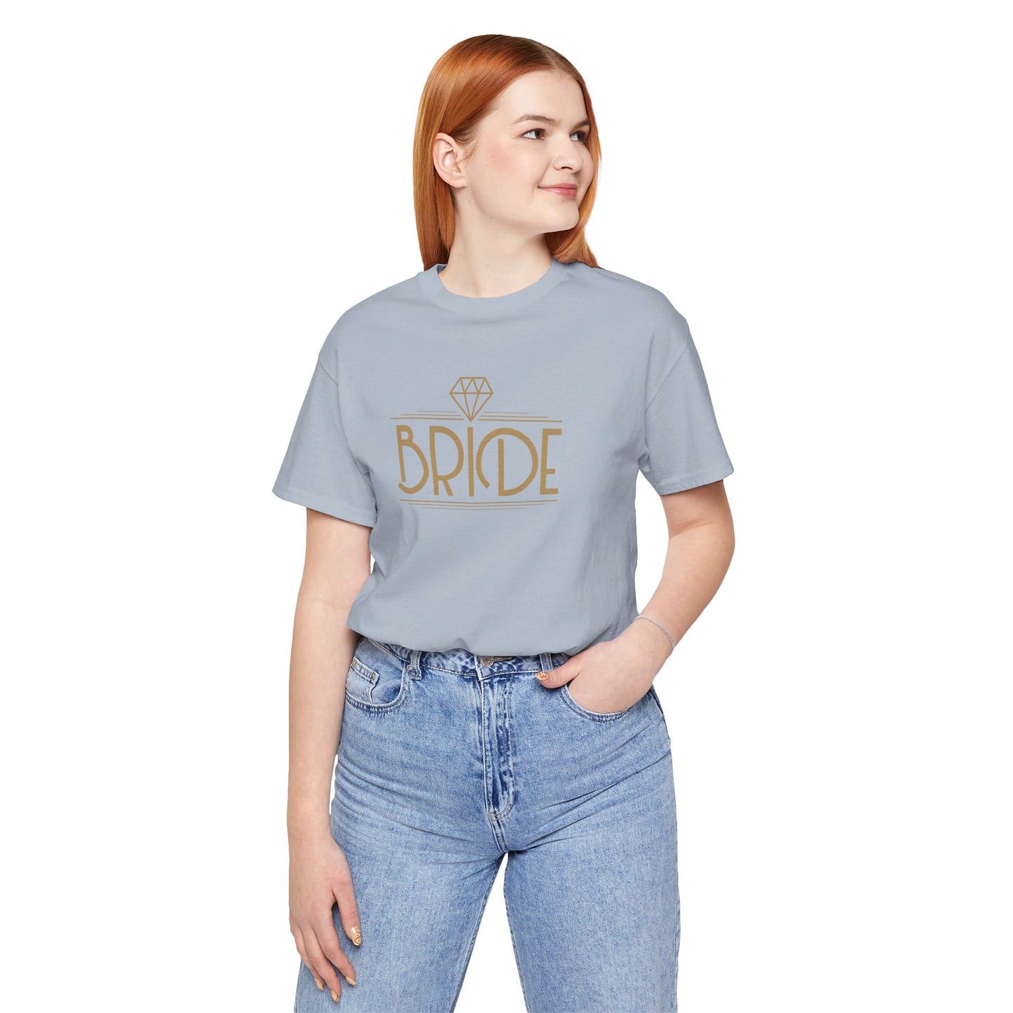 Bride Art Deco Unisex Jersey Short Sleeve Tee Bachelorette Party Shirt