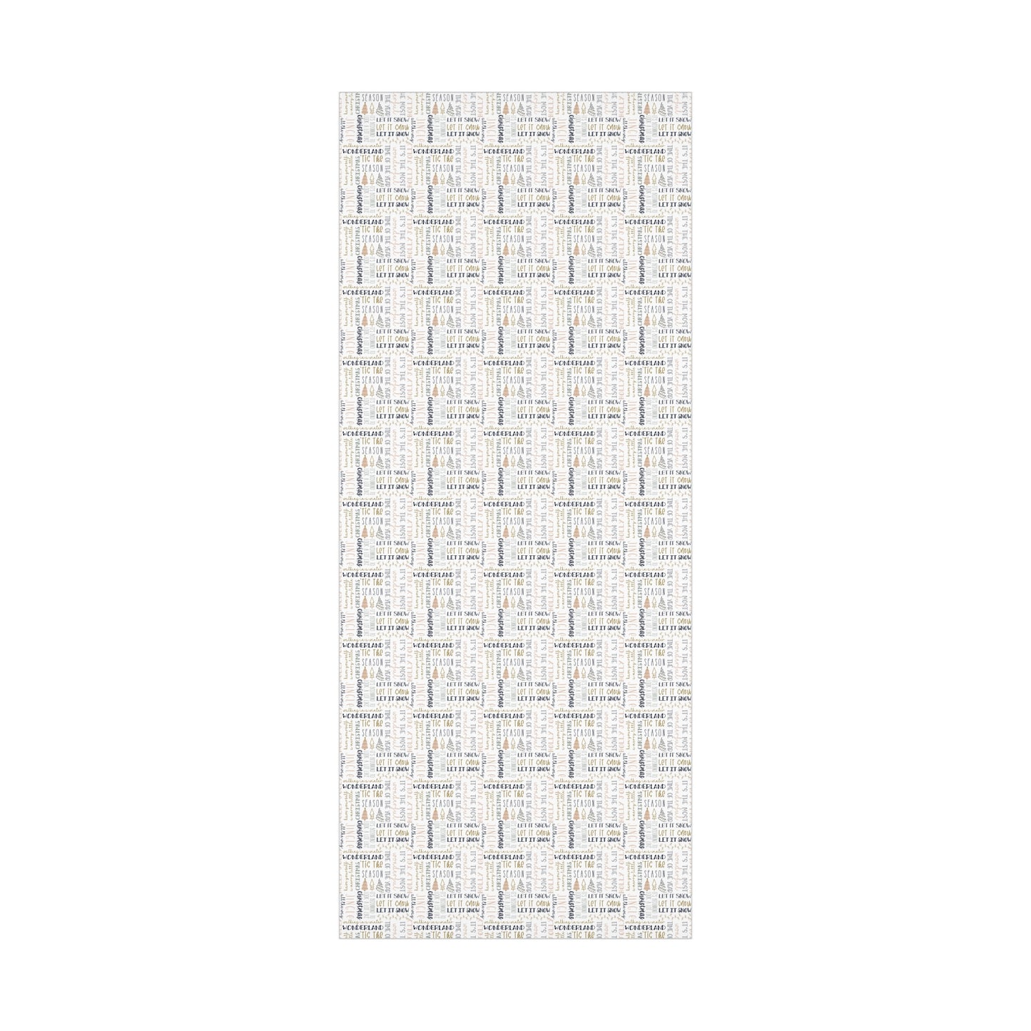 Christmas Words Gift Wrap Papers - Trendy Simple Design for Holiday Words, Giftwrap, Wrapping, Decoration, Crafting