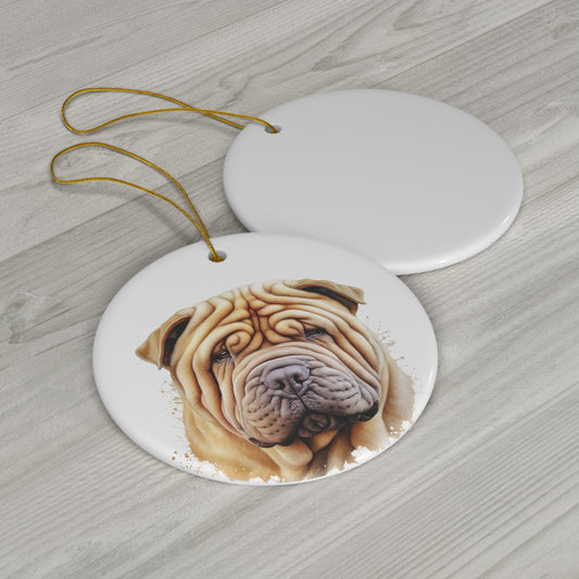 Chinese Shar-Pei Ceramic Ornament Christmas Gift