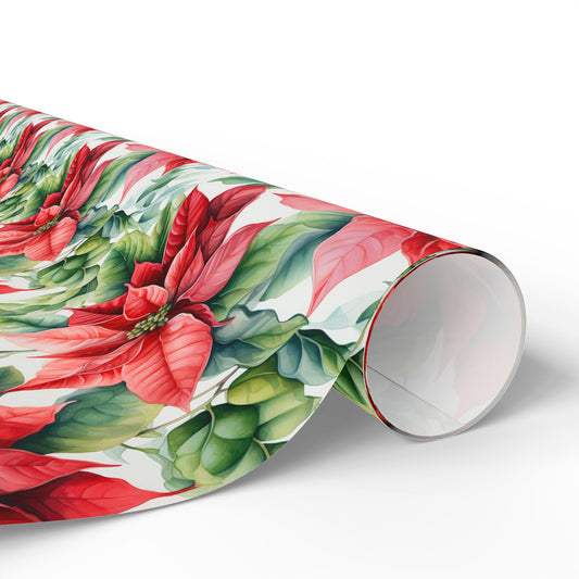 Poinsettia Floral Wrapping Paper