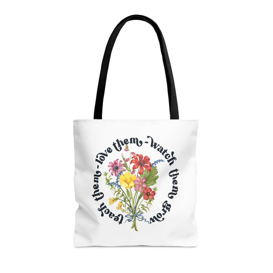 Wild Flower Teacher Tote Bag