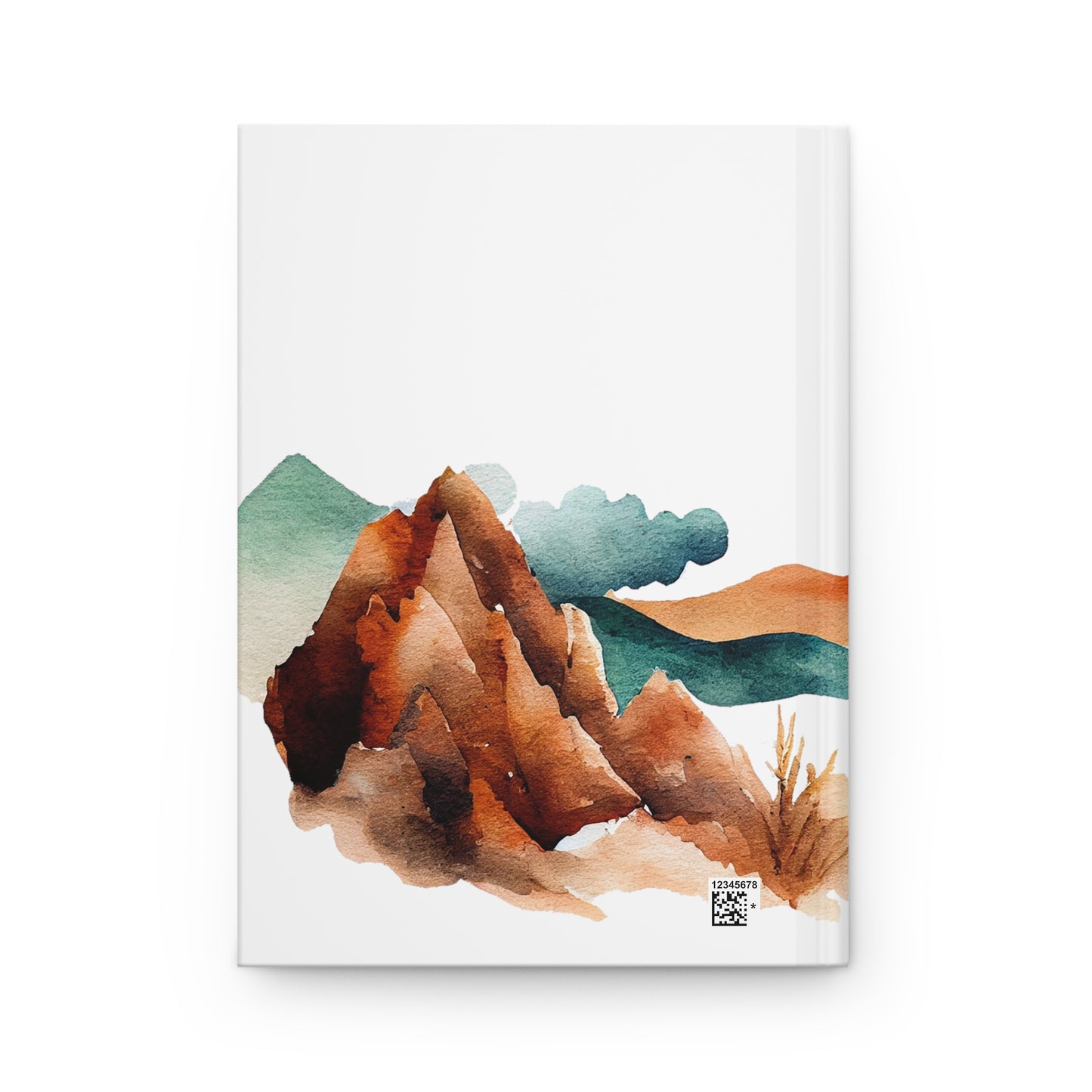 Watercolor Desert Mountain Hardcover Journal Matte Notebook
