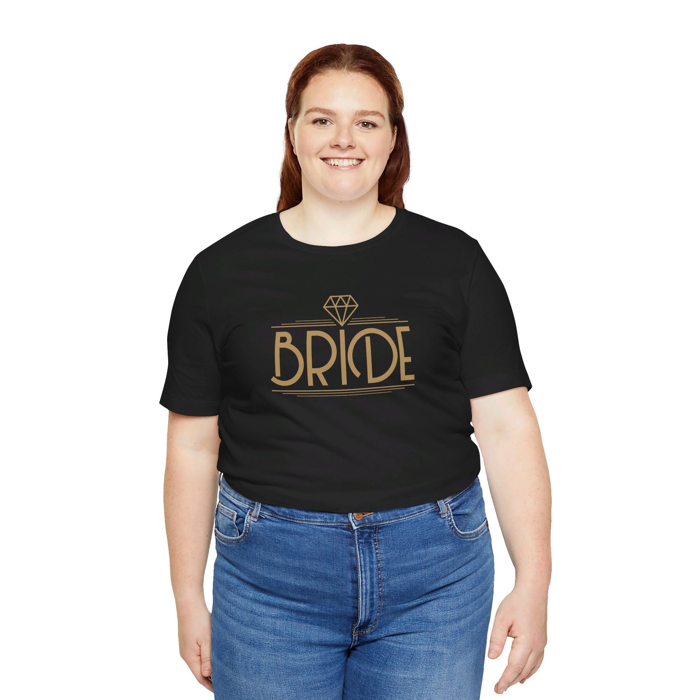 Bride Art Deco Unisex Jersey Short Sleeve Tee Bachelorette Party Shirt