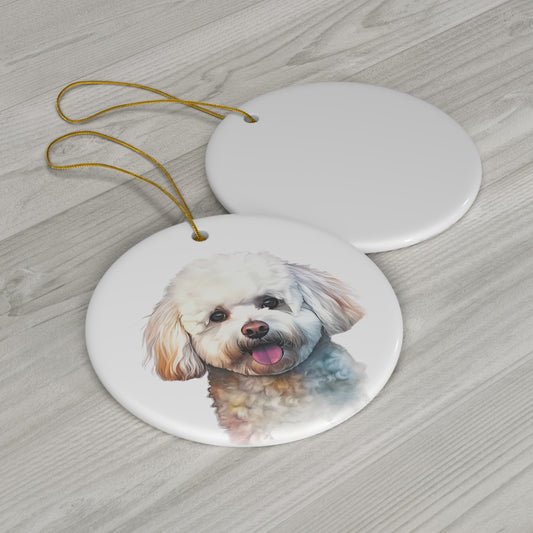 Bichon Frise Ceramic Ornament