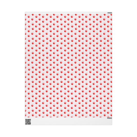 Wrapping Papers, Cherry and Bows on Pink Watercolor Gift Wrap, Cute Unique Design, Holiday Packaging, Festive Present Decoration, DIY Crafts