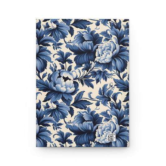 Blue Damask Hardcover Journal