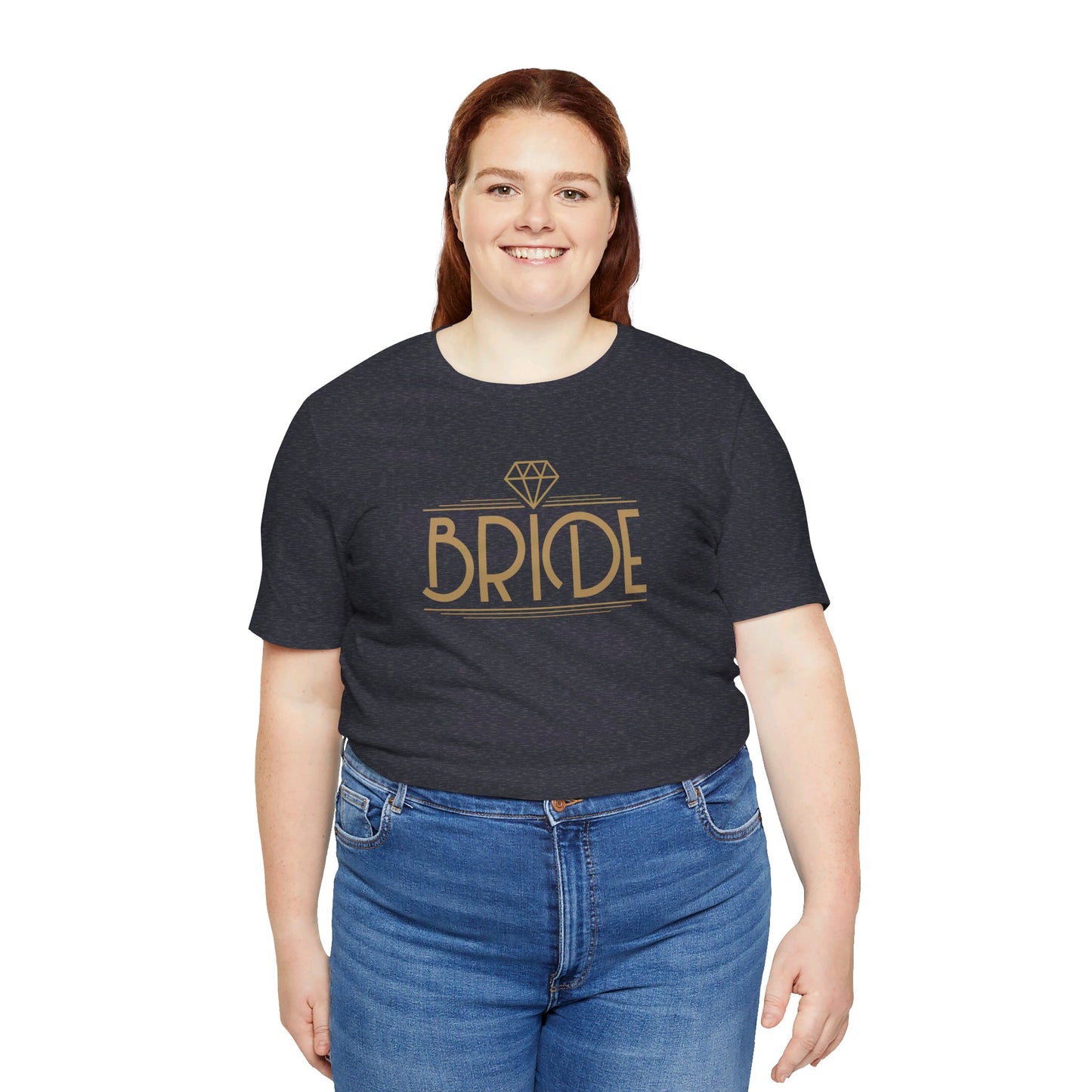 Bride Art Deco Unisex Jersey Short Sleeve Tee Bachelorette Party Shirt