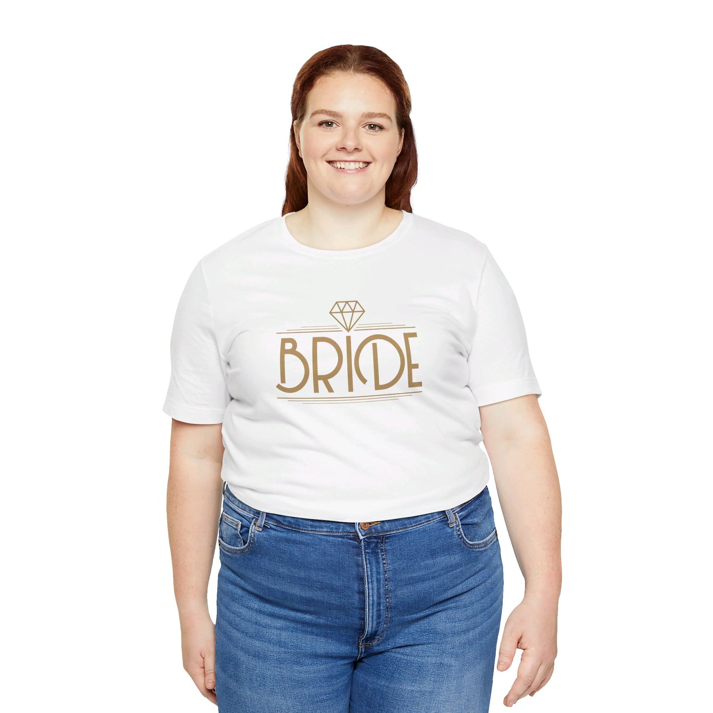 Bride Art Deco Unisex Jersey Short Sleeve Tee Bachelorette Party Shirt