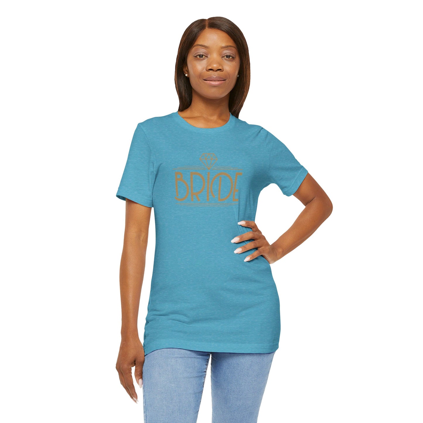 Bride Art Deco Unisex Jersey Short Sleeve Tee Bachelorette Party Shirt