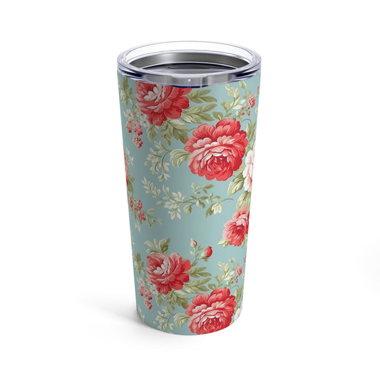 Shabby Chic Cottagecore Rose Tumbler 20oz Flower Tumbler Garden Theme