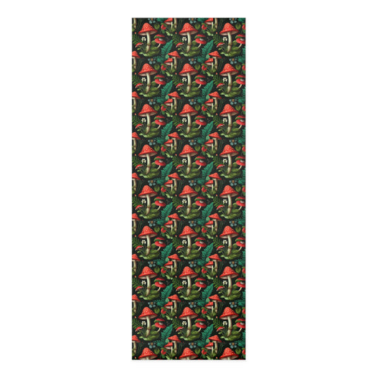 Vibrant Cottagecore Mushroom Foam Yoga Mat 24x72in