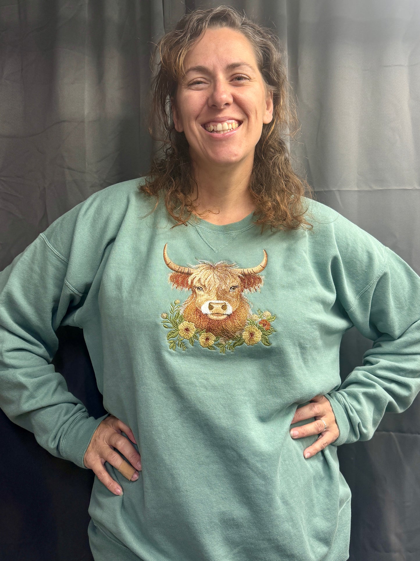 Highland Cow Crewneck Sweatshirt