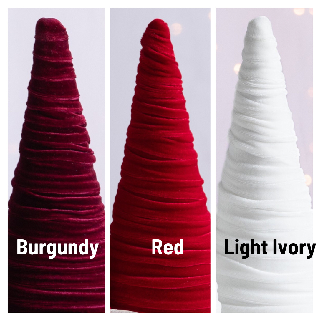Christmas Tree Cones Velvet Medium