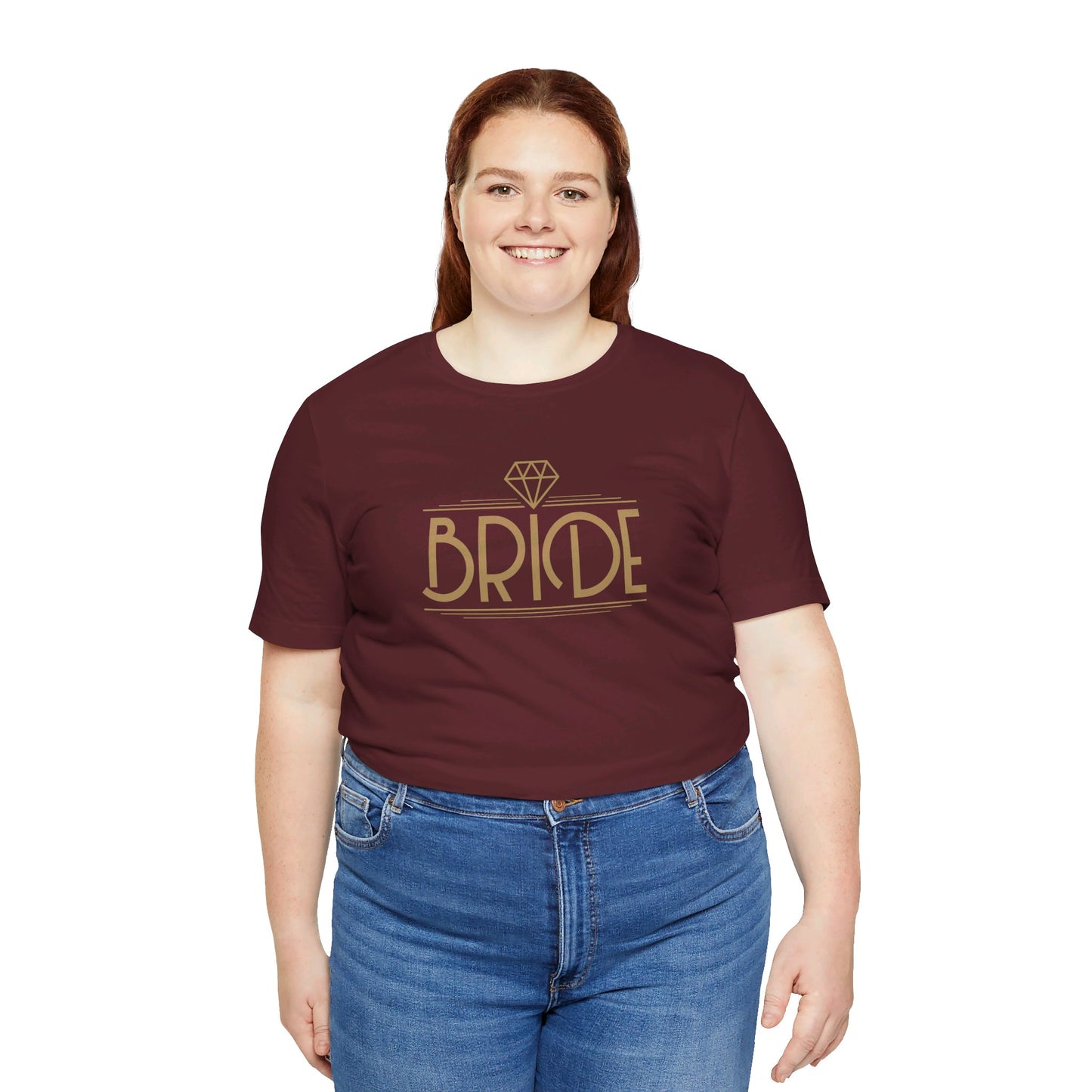 Bride Art Deco Unisex Jersey Short Sleeve Tee Bachelorette Party Shirt