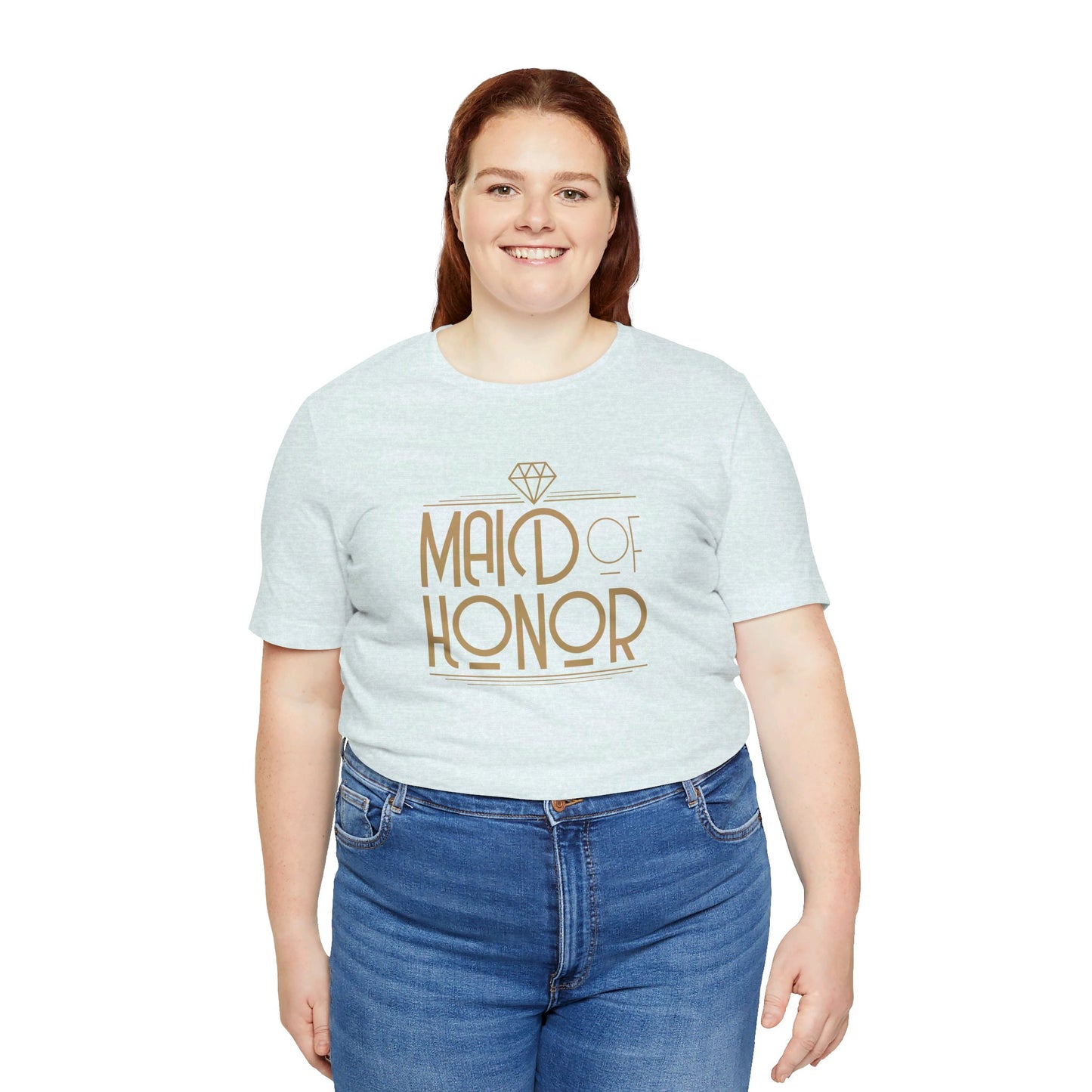 Maid of Honor Art Deco Unisex Jersey Short Sleeve Tee Bachelorette Party Shirt