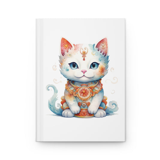 Lucky Cat Hardcover Journal Matte Notebook