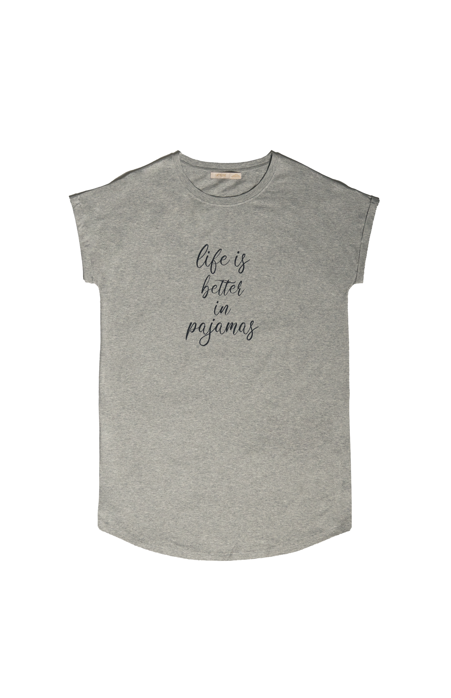 SLEEPSHIRT WITH 'LIFE IS BETTER IN PAJAMAS