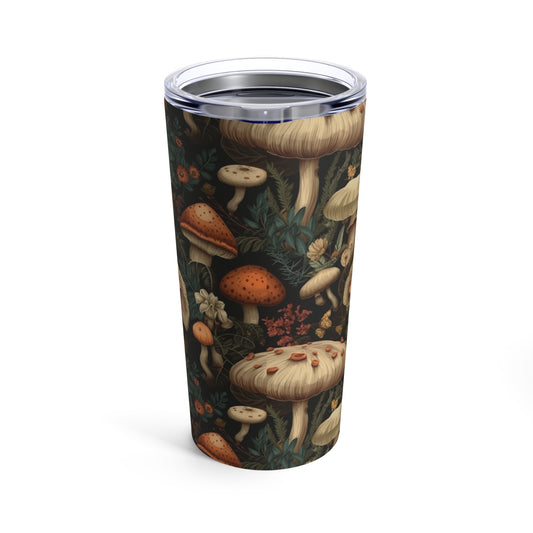 Vintage Cottagecore Mushroom Tumbler 20oz