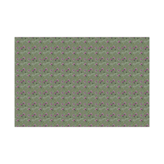 Gift Wrap, Cute Scottish Thistle Christmas Giftwrap Beautiful Wrapping Paper, Christmas Gift Wrap, Holiday Paper, Gift Wrap