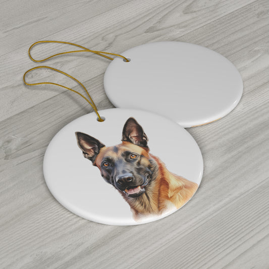 Belgian Malinois Ceramic Ornament