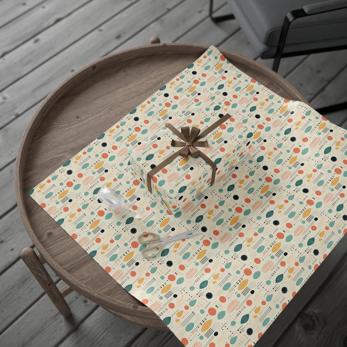 Mid Century Modern Gift Wrapping Paper