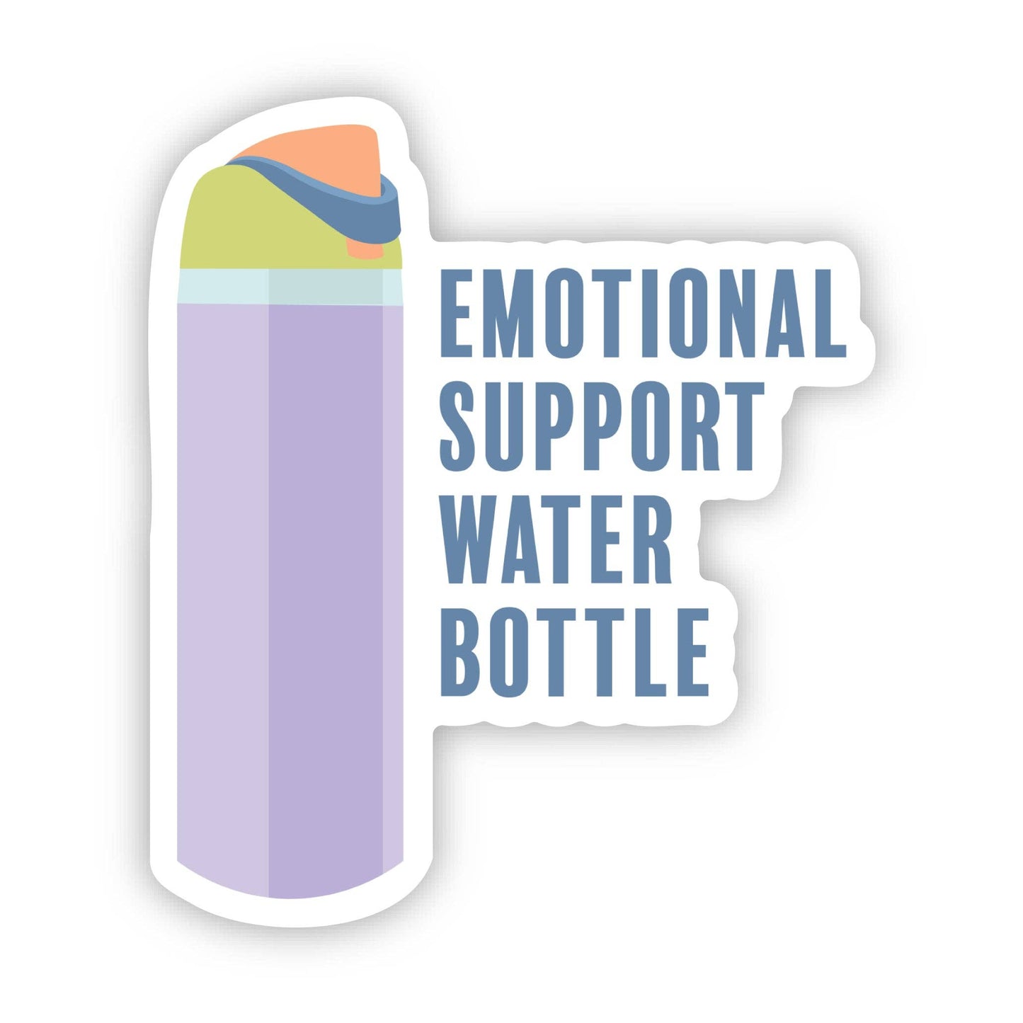 Emotional Support Water Bottle Purple Sticker