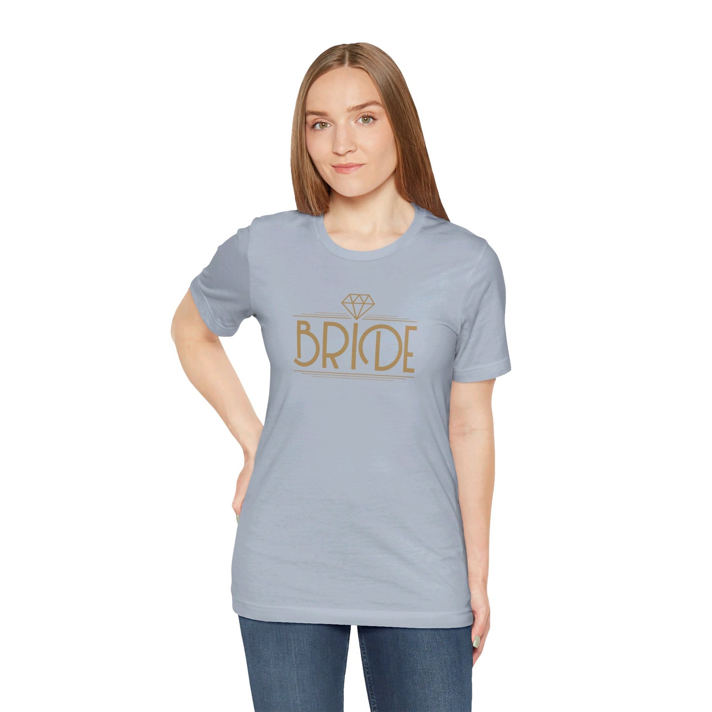 Bride Art Deco Unisex Jersey Short Sleeve Tee Bachelorette Party Shirt