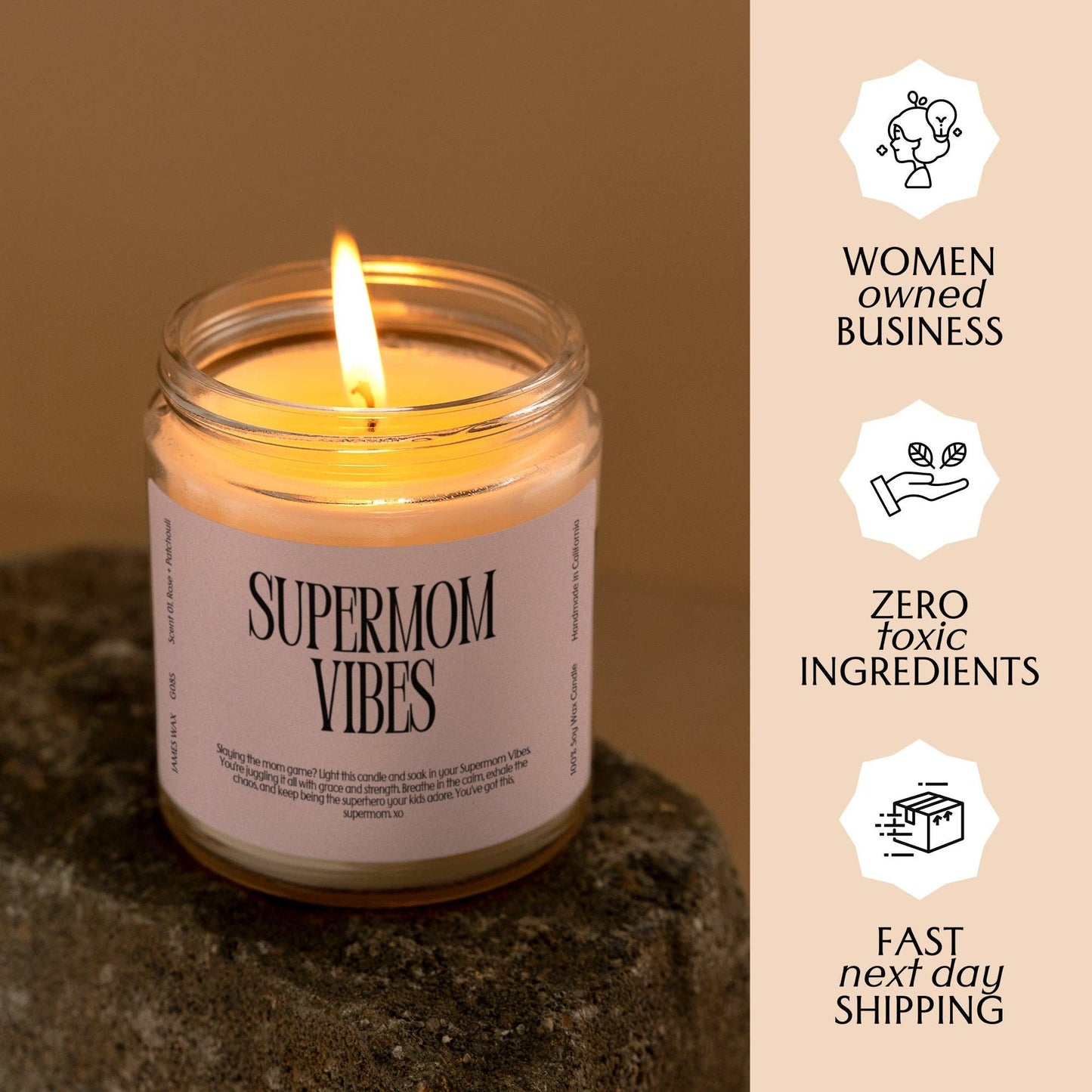 Mother's Day Moms Supermom Vibes Candle