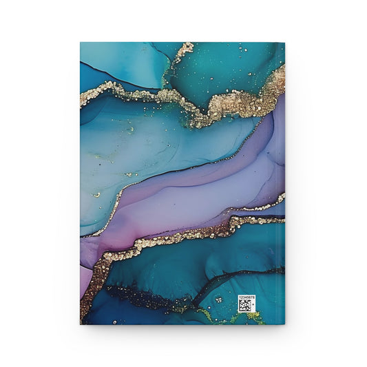 Teal Glitter Journal, Notebook for Writing, Beautiful Matte Cover, Glamorous Diary, Bullet Journal, Sketchbook, Gift for Writers, Hardcover