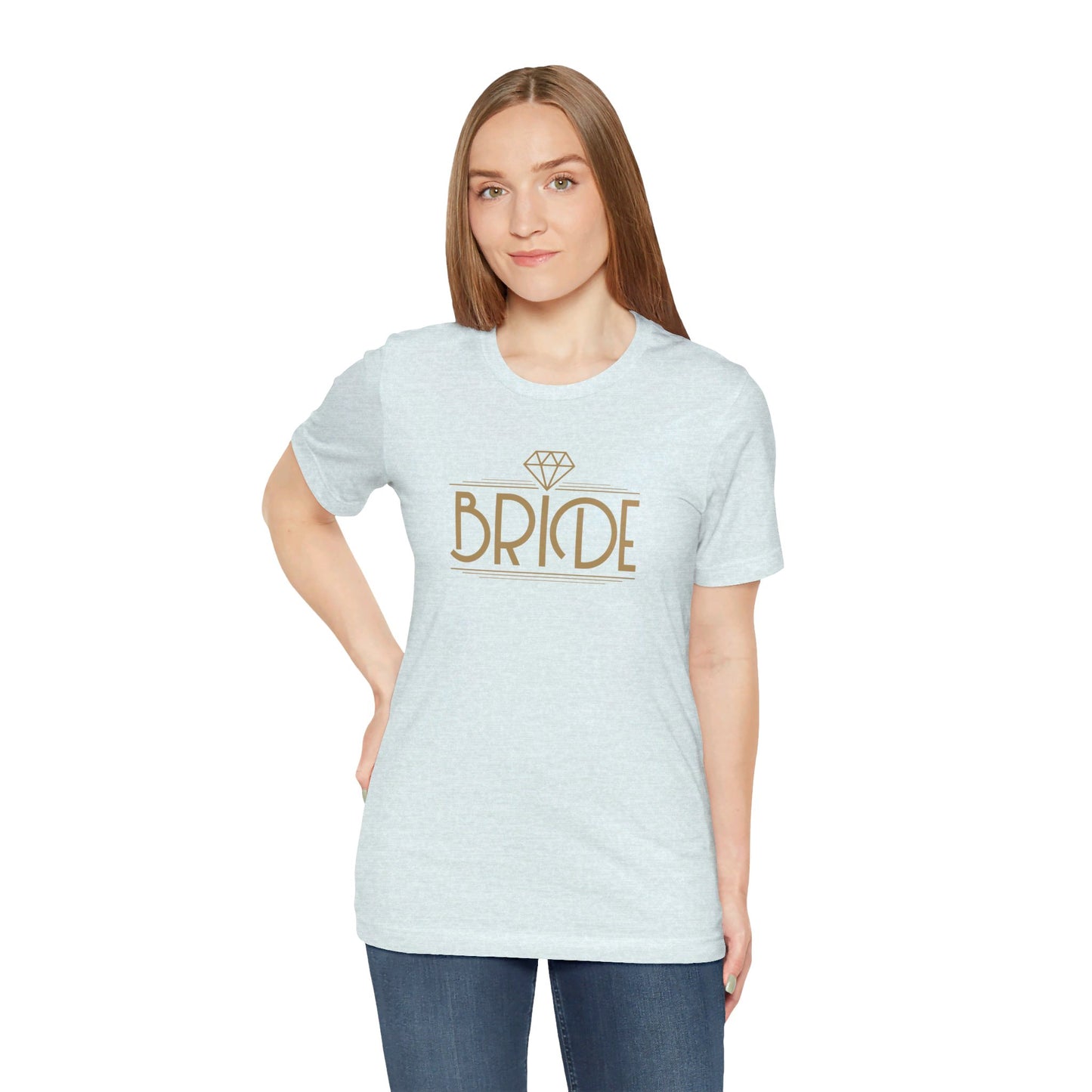 Bride Art Deco Unisex Jersey Short Sleeve Tee Bachelorette Party Shirt