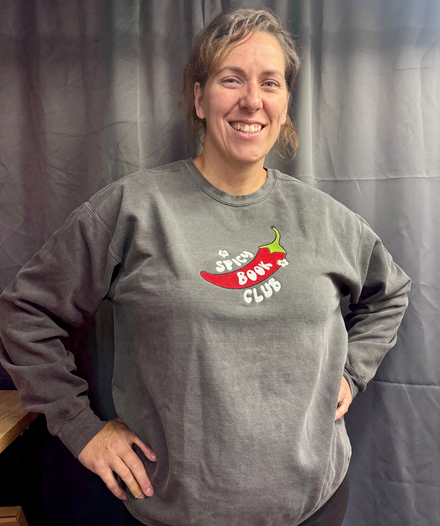 Spicy Book Club Embroidered Sweatshirt