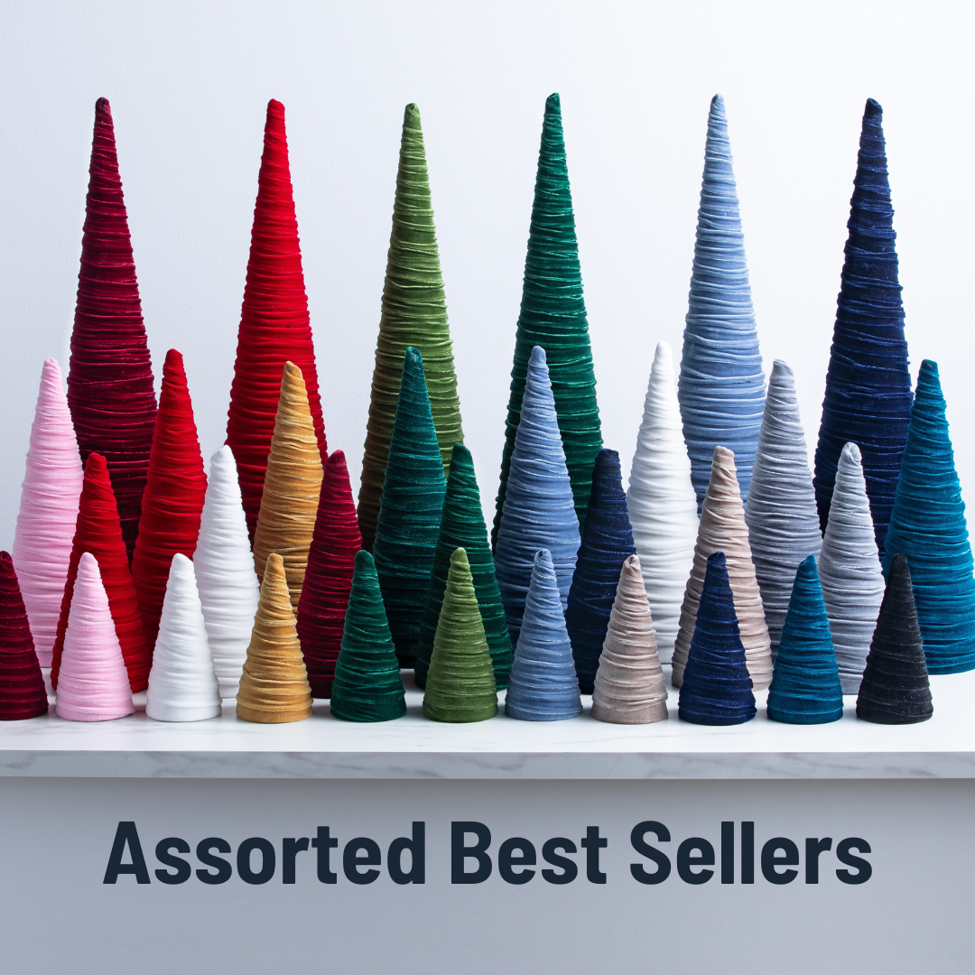Christmas Tree Cones Velvet Medium