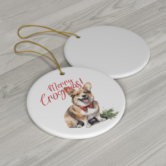 Corgi Ceramic Ornament