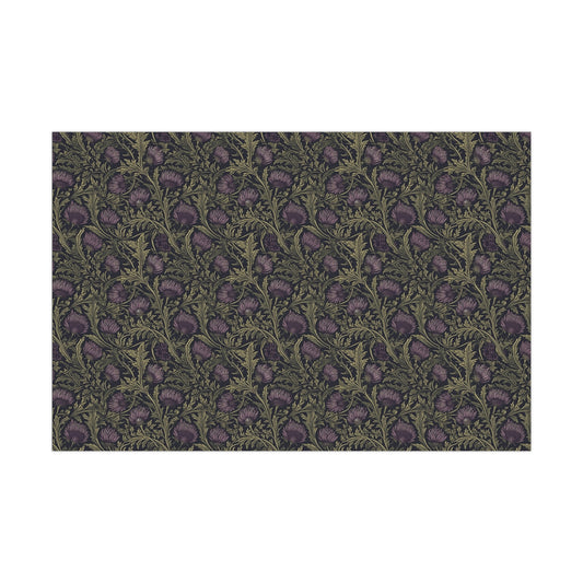 Wrapping Paper, Scottish Thistle Romantic Holiday Gift Wrap Papers, Themed Gifts, Wedding Presents, Floral Decorations, Crafting Supplies,