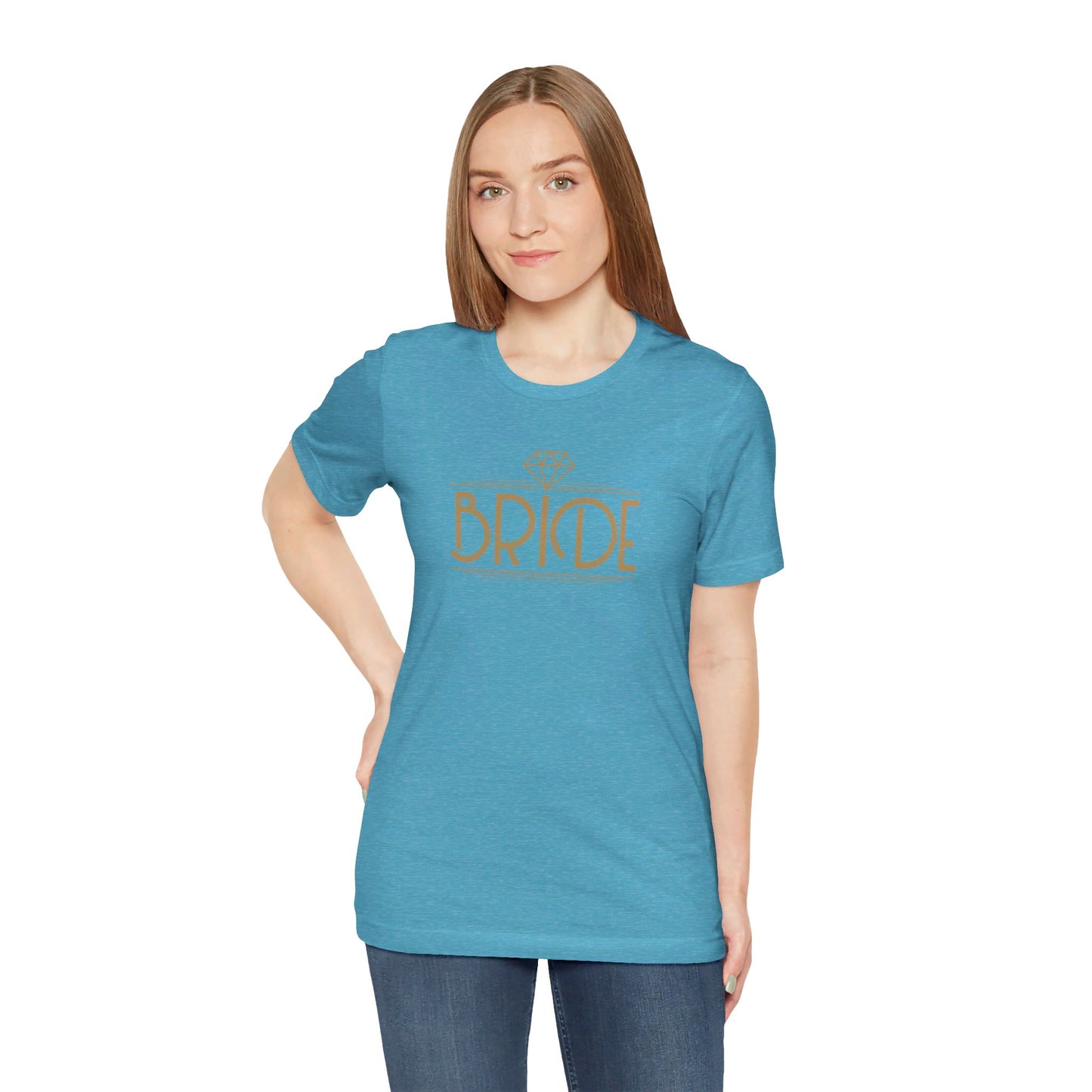 Bride Art Deco Unisex Jersey Short Sleeve Tee Bachelorette Party Shirt