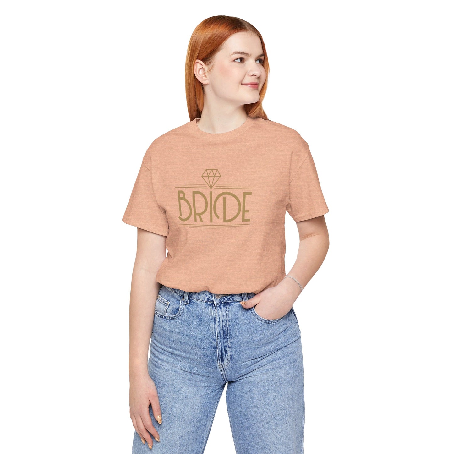 Bride Art Deco Unisex Jersey Short Sleeve Tee Bachelorette Party Shirt