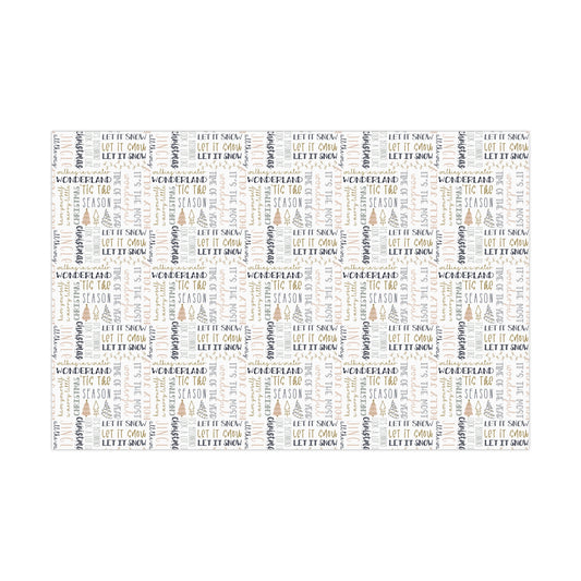 Christmas Words Gift Wrap Papers - Trendy Simple Design for Holiday Words, Giftwrap, Wrapping, Decoration, Crafting