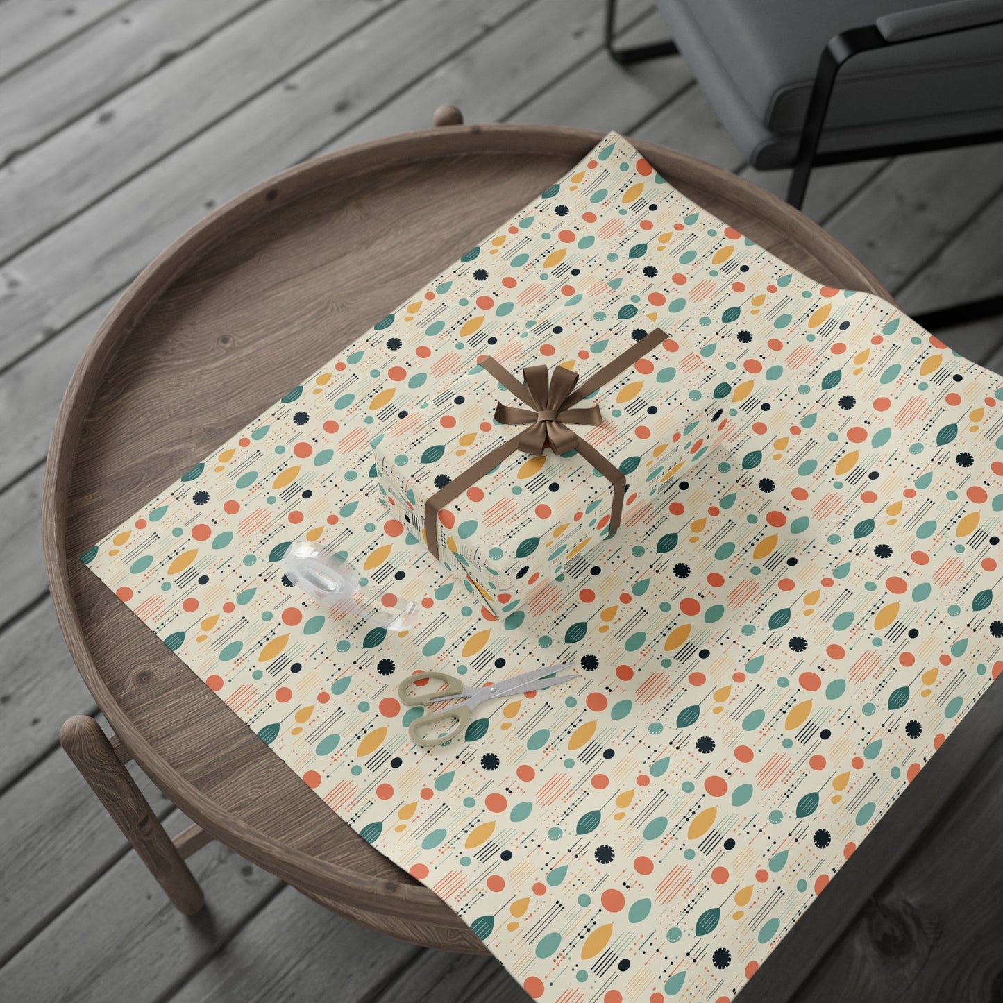 Mid Century Modern Gift Wrapping Paper