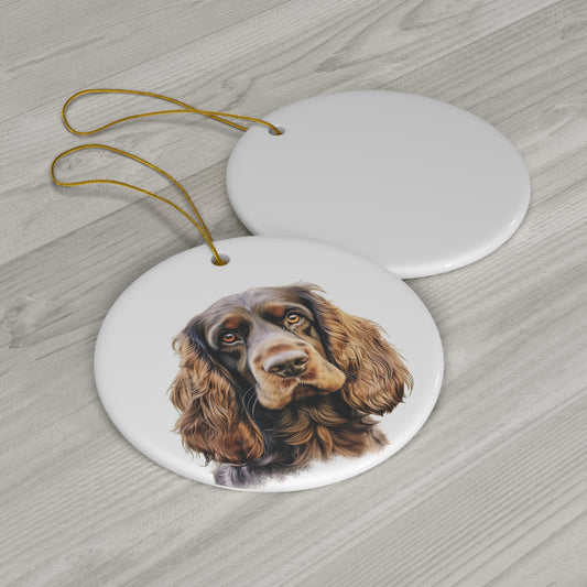 English Cocker Spaniel Ceramic Ornament Christmas Gift