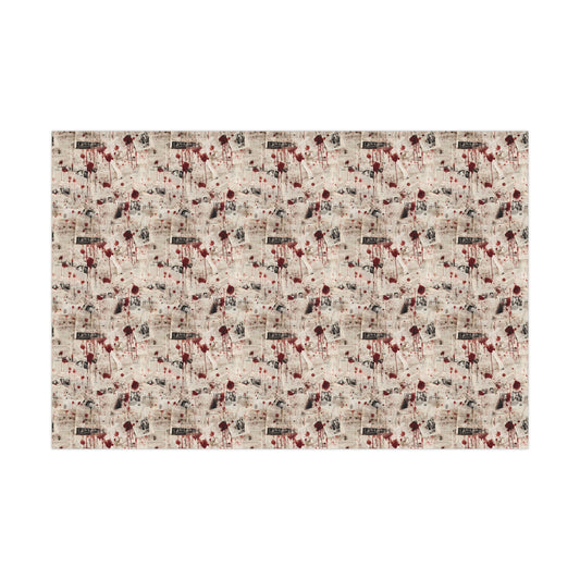 Wrapping Paper - Horror Newspaper Halloween Unique Design